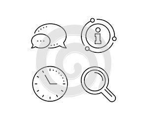 Research line icon. Magnifying glass sign. Vector