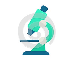 Research microscope experiment single isolated icon with gradient style
