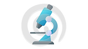 Research microscope experiment single isolated icon with smooth style