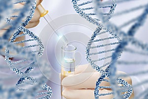 Research over dna molecule structure.