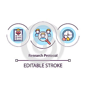 Research protocol concept icon