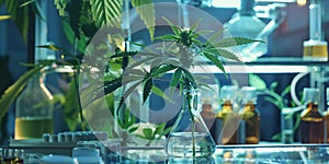 Research room extracts chemicals from marijuana to make medicine for medical use