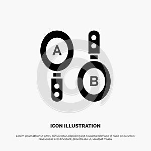 Research, Search, Sign, Computing Solid Black Glyph Icon