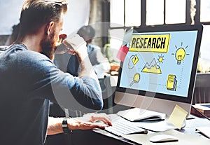 Research Searching Search Study Researcher Concept