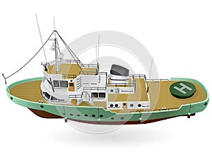 Research ship, marine research boat for scientists