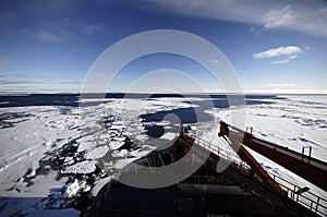 Research vessel in Antarctica