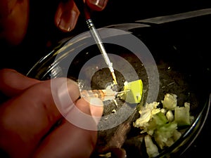 Researcher performs an analysis of plants and fungi in a semi-arid Embrapa laboratory, Brazilian Agricultural Research Corporation