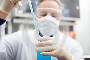 Researcher at work in a laboratory