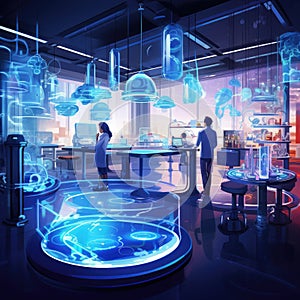 Researchers in a hightech lab working on cuttingedge projects