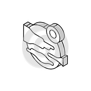 researching new planet isometric icon vector illustration