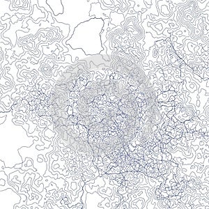 Resembling topographical lines, creating a sense of depth and