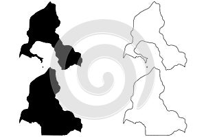 Resen Municipality Republic of North Macedonia, Pelagonia Statistical Region map vector illustration, scribble sketch Resen map photo