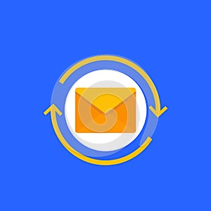 resend mail icon, flat vector