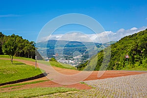 Reserva Florestal de Recreio do Monte Brasil. View of green heels. Terceira, Azores Portugal.