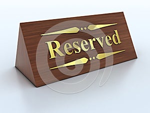 Reservation sign photo