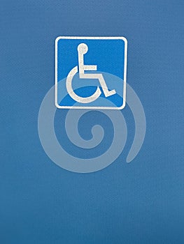 Reserved armed chair for disable. Sign