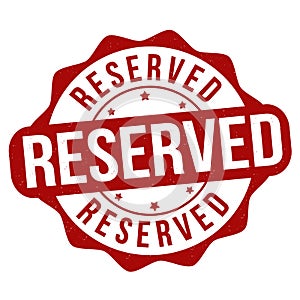 Reserved grunge rubber stamp