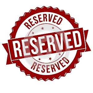 Reserved grunge rubber stamp