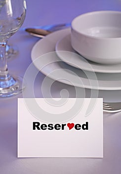 Reserved for lovers