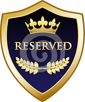 Reserved Luxury Gold Emblem Icon