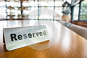 Reserved metal sign