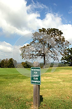 Reserved Parking For Ladies Champion At Exclusive Club