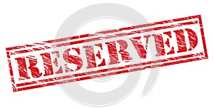 Reserved red stamp