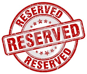 reserved red stamp