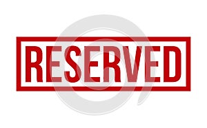 Reserved Rubber Stamp. Red Reserved Rubber Grunge Stamp Seal Vector Illustration - Vector
