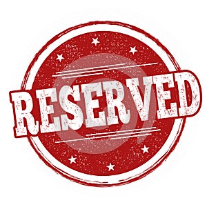 Reserved sign or stamp