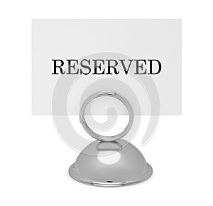 Reserved Sign photo