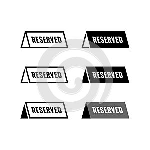 Reserved table icon different variations.