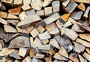 Reserves of birch logs