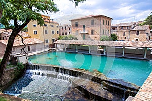 A reservoir in the Clitunno river in Bevagna, italy