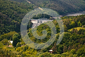 The reservoir and hydraulic power plant Dalesice in the Czech republic