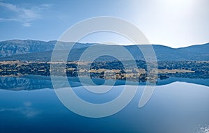 Reservoir lake Peruca at the river Cetina, Croatia