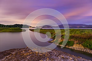 Reservoir landscape in Chonburi