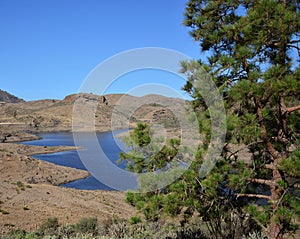 Reservoir of Las Niñas, Gran Canaria Island, Spain