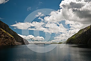 Reservoir in the mountains of the Spanish pyrenees