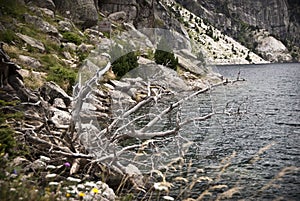 Reservoir in the mountains of the Spanish pyrenees