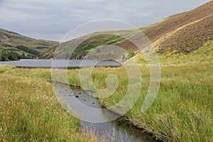 Reservoir in Pentland Hills near Edinburgh, Scotland