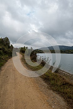 The reservoir of ullibarri-gamboa in Ãlava, Basque Country