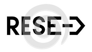 RESET Arrow Icon. Data Reinitialization Symbol. vector design Generative AI