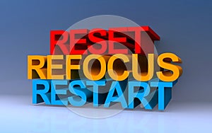 reset refocus restart on blue