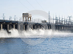 Reset of water at hidroelectric power station