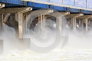 Reset of water at hydroelectric power station