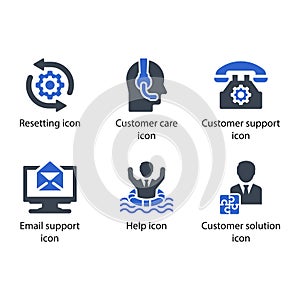 Resetting, Customer care, Customer support, Email support, Help, Customer solution, icon