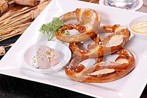 Resh German pretzel with salt