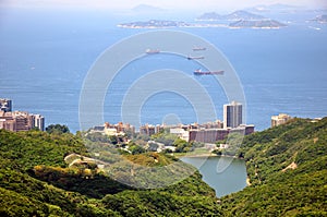 Residence area in sea coast of Hongkong photo