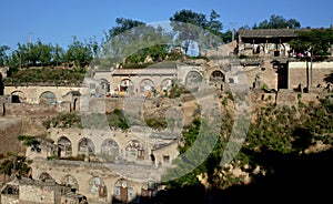 Residence buildings on mountains